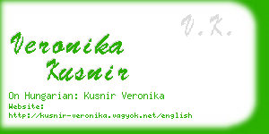 veronika kusnir business card